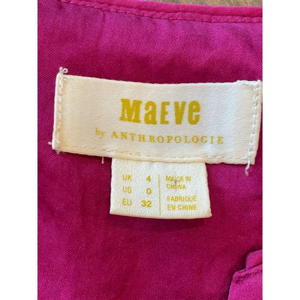 MAEVE by Anthropologie Fushia Pink Tank Blouse Shirt Women's size 0 - Picture 4 of 10